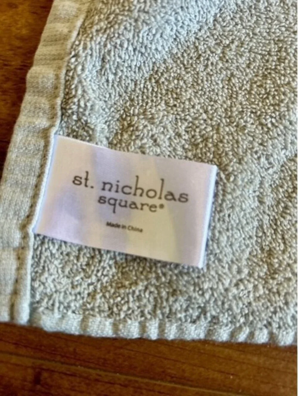 St. Nicholas Square Holiday Snowman Embroidered Hand Towel